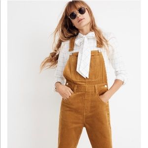 Straight Leg Corduroy Overalls
